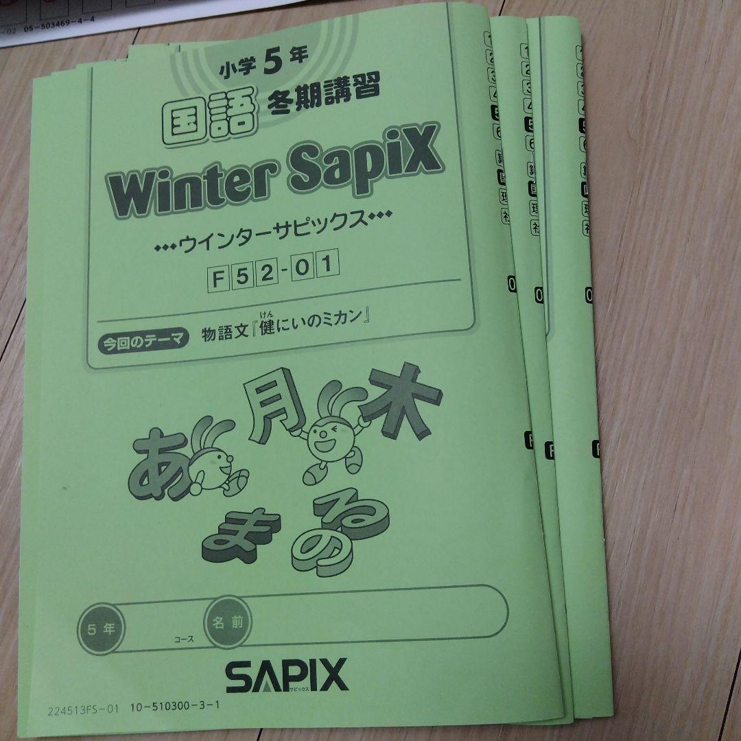 Sapix サピックス５年国語教材　2024