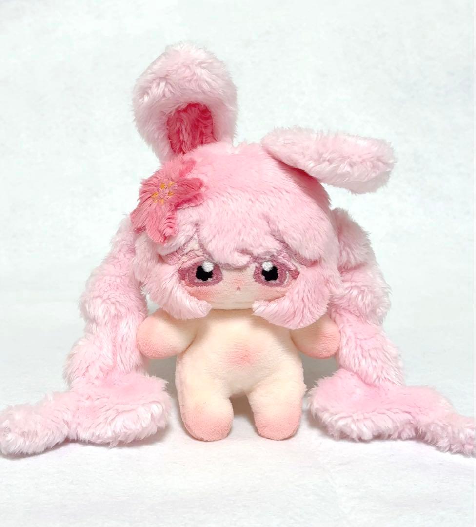 り*の様 桜兎 自作ぬいぐるみ 骨あり 無属性 約11cm