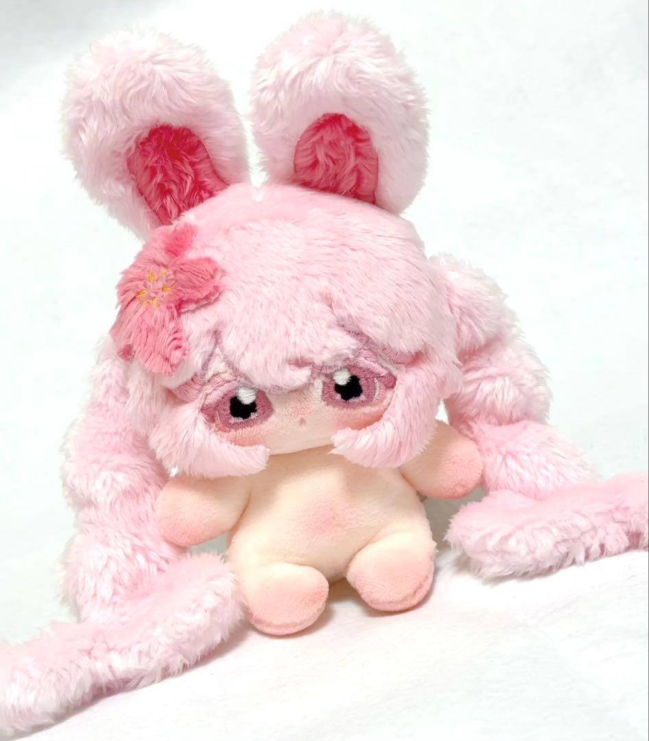 り*の様 桜兎 自作ぬいぐるみ 骨あり 無属性 約11cm