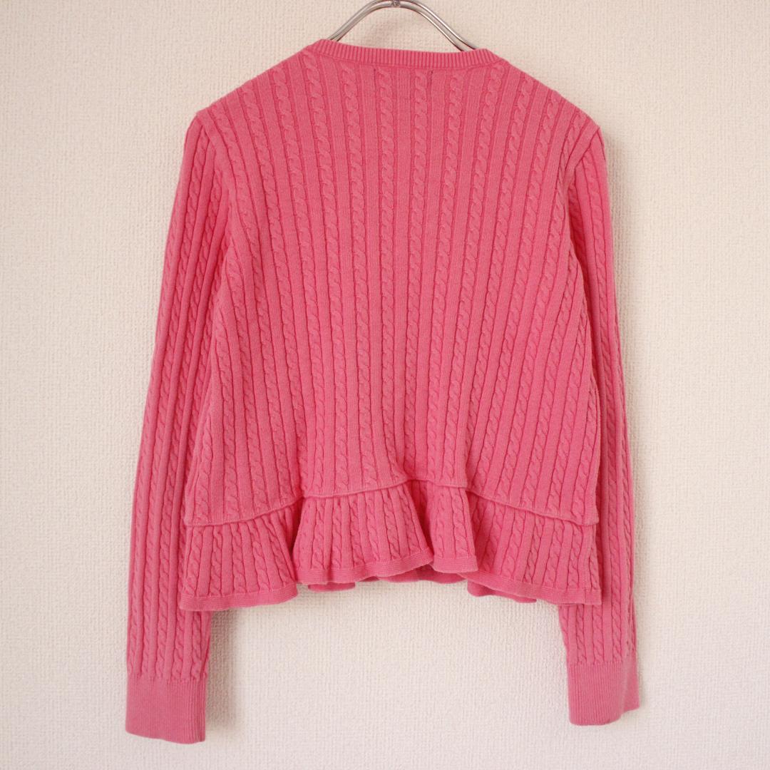 POLO RALPH LAUREN ケーブルニットカーディガン Sサイズ ピンク