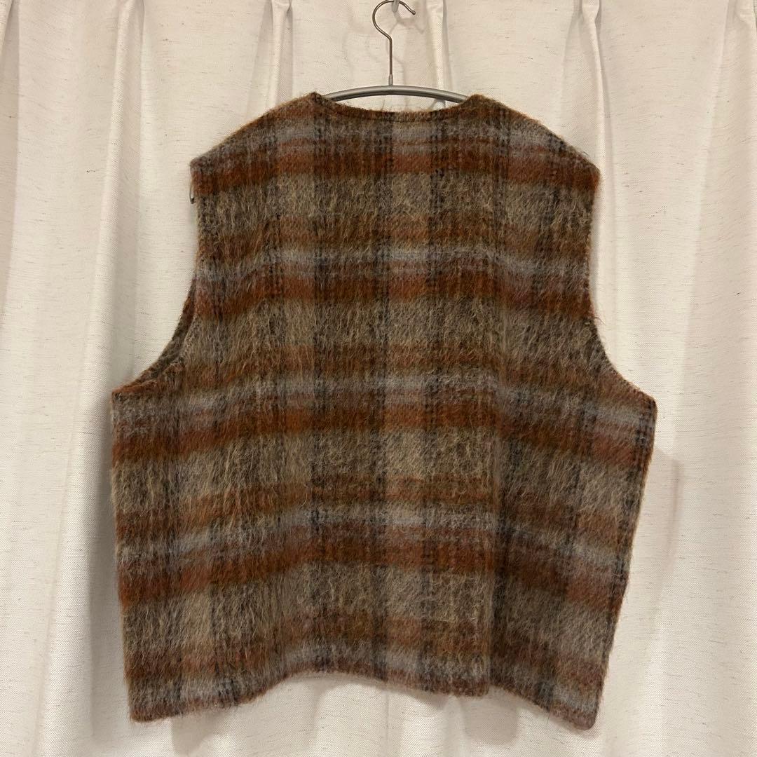 our legacy DOUBLE LOCK VEST モヘア チェック