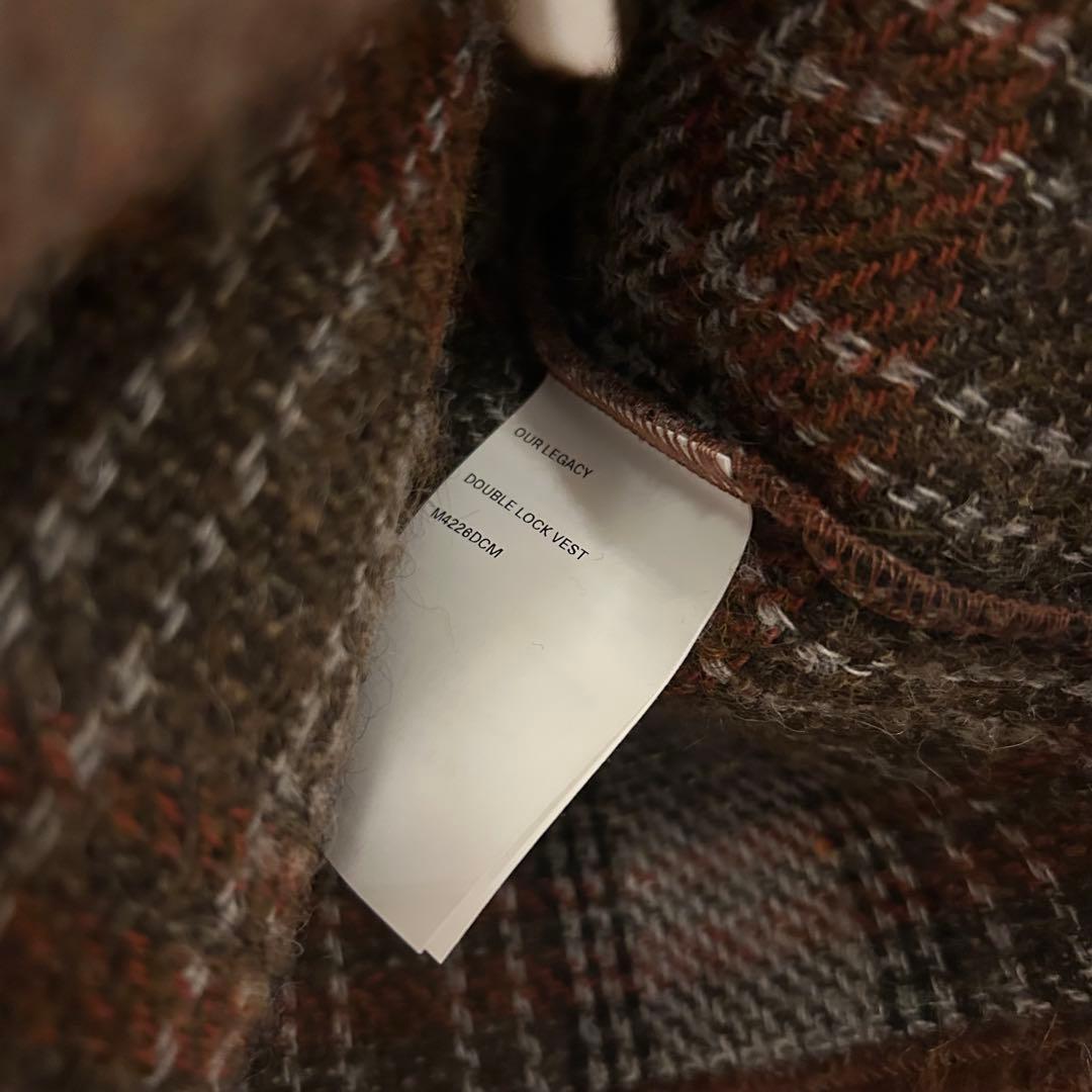 our legacy DOUBLE LOCK VEST モヘア チェック