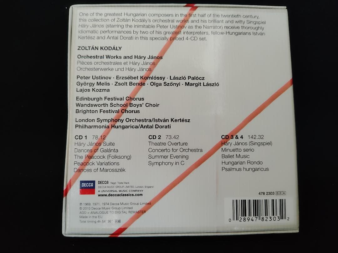 Kodály: Orchestral Works 4CD