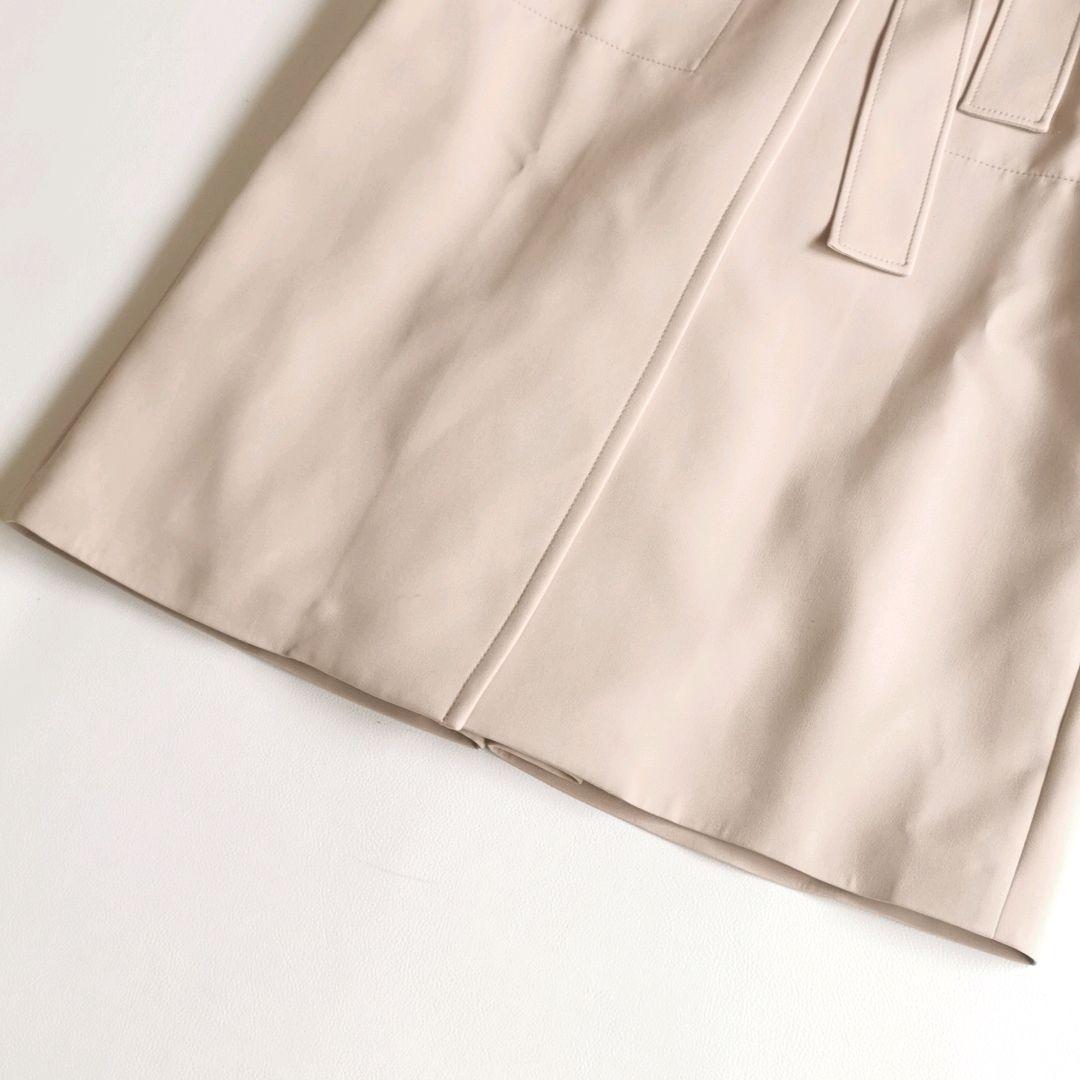 近年【美品✨】アドーア　ボンディングノーカラーコート ベージュ 36
