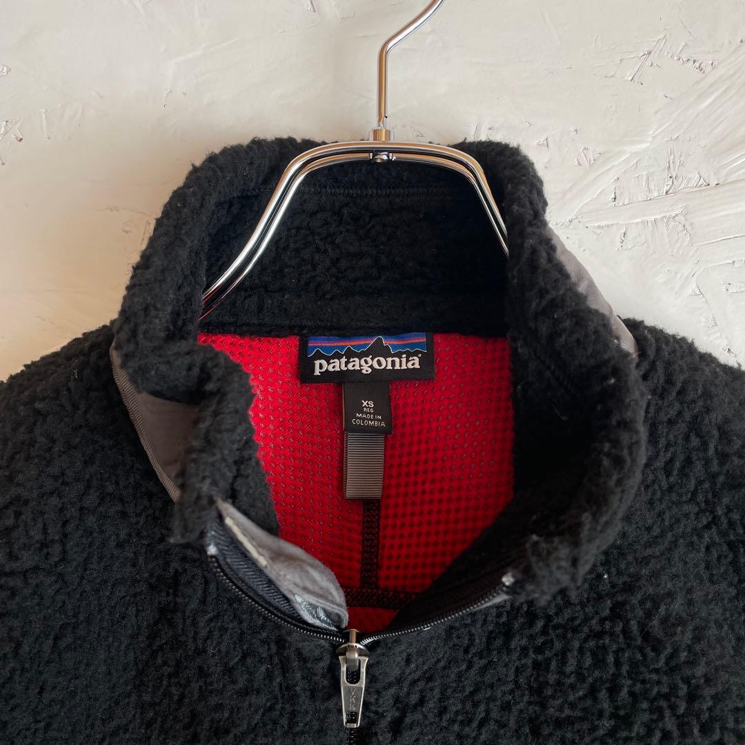 【patagonia】レトロXベスト　ボアベスト　フリースベスト　黒　XS