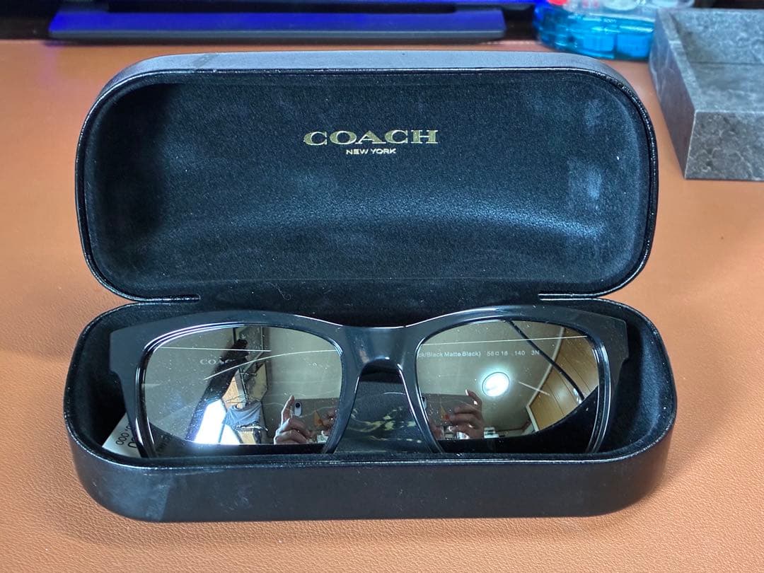 【極美品】COACH コーチ サングラス 54676G ケース付 ブラック