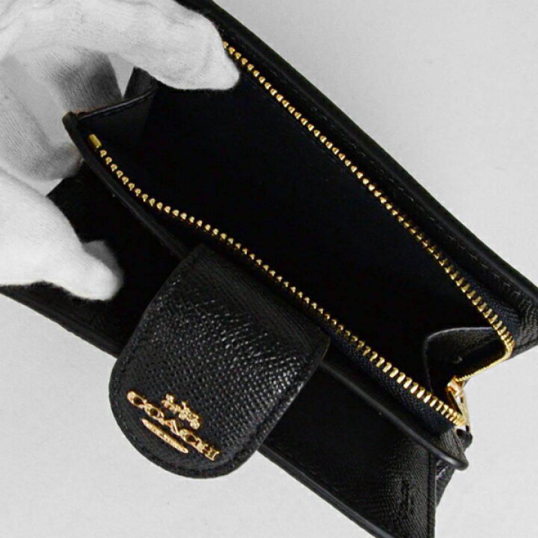 coach黒二つ折り財布