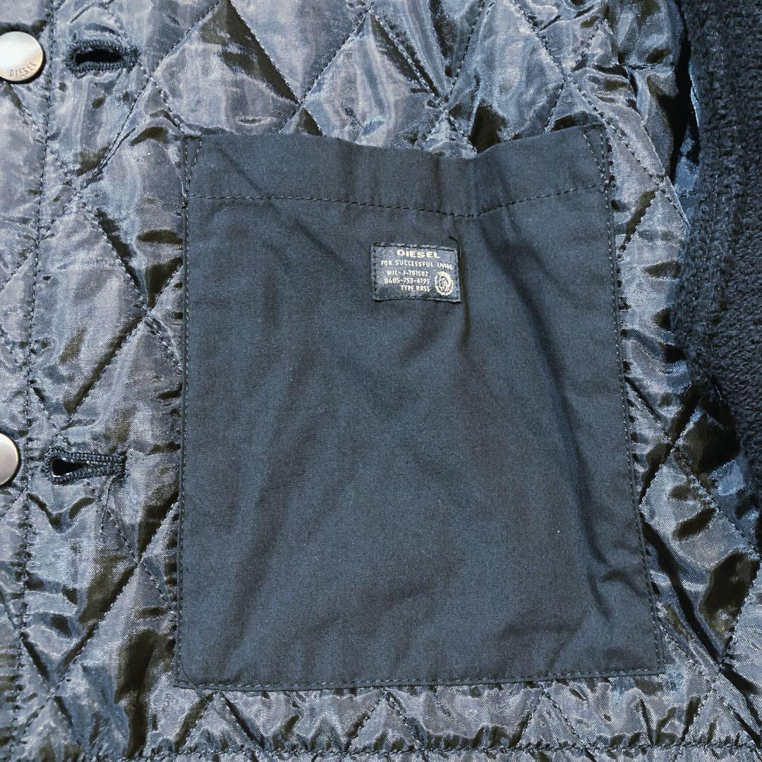 【良品】ディーゼル　ライナー 3way モッズコート ブルゾン キルティング　黒